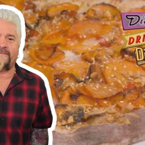 Guy Fieri Eats a Roasted CARROT Pizza | Diners, Drive-Ins and Dives | Food Network