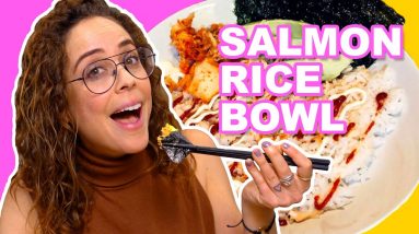 Trying the Salmon Rice Bowl from TikTok | What's Trending | Trend Trials