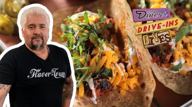 Guy Fieri Eats Brisket Tacos | Diners, Drive-Ins and Dives | Food Network