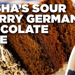 Trisha Yearwood's Sour Cherry German Chocolate Cake | Trisha's Southern Kitchen | Food Network