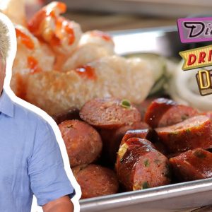Guy Fieri Eats a Sausage Dinner | Diners, Drive-Ins and Dives | Food Network