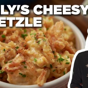 Molly Yeh's Cheesy Spaetzle with Fried Onions & Chives | Girl Meets Farm | Food Network