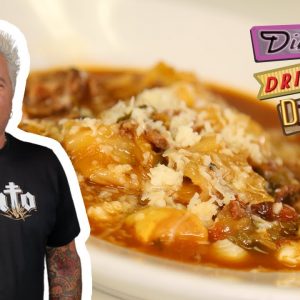 Guy Fieri Eats Minestrone Soup | Diners, Drive-Ins and Dives | Food Network