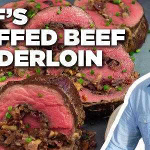 Jeff Mauro's Stuffed Beef Tenderloin | The Kitchen | Food Network