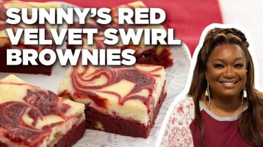 Sunny Anderson's Red Velvet Swirl Brownies | Cooking for Real | Food Network