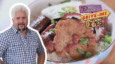 Guy Fieri Eats a Garlic Rice Bowl | Diners, Drive-Ins and Dives | Food Network