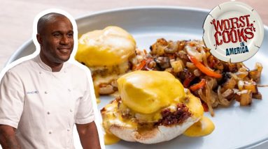 How to Make Eggs Benny with Cliff Crooks | Worst Cooks in America | Food Network