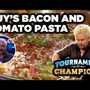 Guy Fieri's Tips on How to Make His Bacon and Tomato Pasta | Tournament of Champions | Food Network