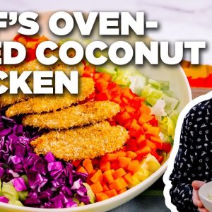 Jeff Mauro's Oven-Fried Coconut Chicken with Mango Dipping Sauce | The Kitchen | Food Network