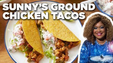Sunny Anderson's Ground Chicken Tacos | Cooking for Real | Food Network
