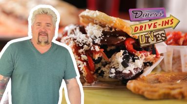 Guy Fieri Devours Arepas Machilla in New Mexico | Diners, Drive-Ins and Dives | Food Network