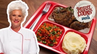 Anne Burrell's Salisbury Steak with Mushroom Gravy | Worst Cooks in America | Food Network