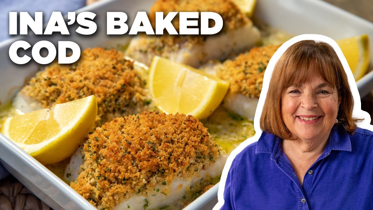 Ina Garten's Baked Cod With Garlic And Herb Ritz Crumbs | Barefoot ...