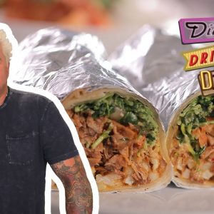Guy Fieri Eats a California Jackfruit Burrito | Diners, Drive-Ins and Dives | Food Network