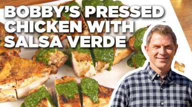 Bobby Flay's Pressed Chicken with Salsa Verde | Bobby Flay's Barbecue Addiction | Food Network