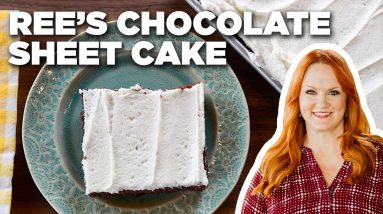Ree Drummond's Chocolate Sheet Cake with Vanilla Bean Frosting | The Pioneer Woman | Food Network