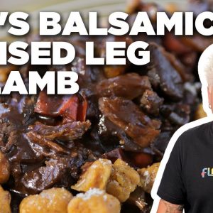 Guy Fieri's Balsamic-Braised Leg of Lamb | Guy's Big Bite | Food Network