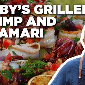 Bobby Flay's Greek Grilled Shrimp and Calamari | Bobby Flay's Barbecue Addiction | Food Network