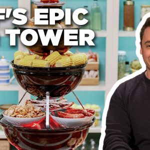Jeff Mauro's Epic BBQ Tower | The Kitchen | Food Network
