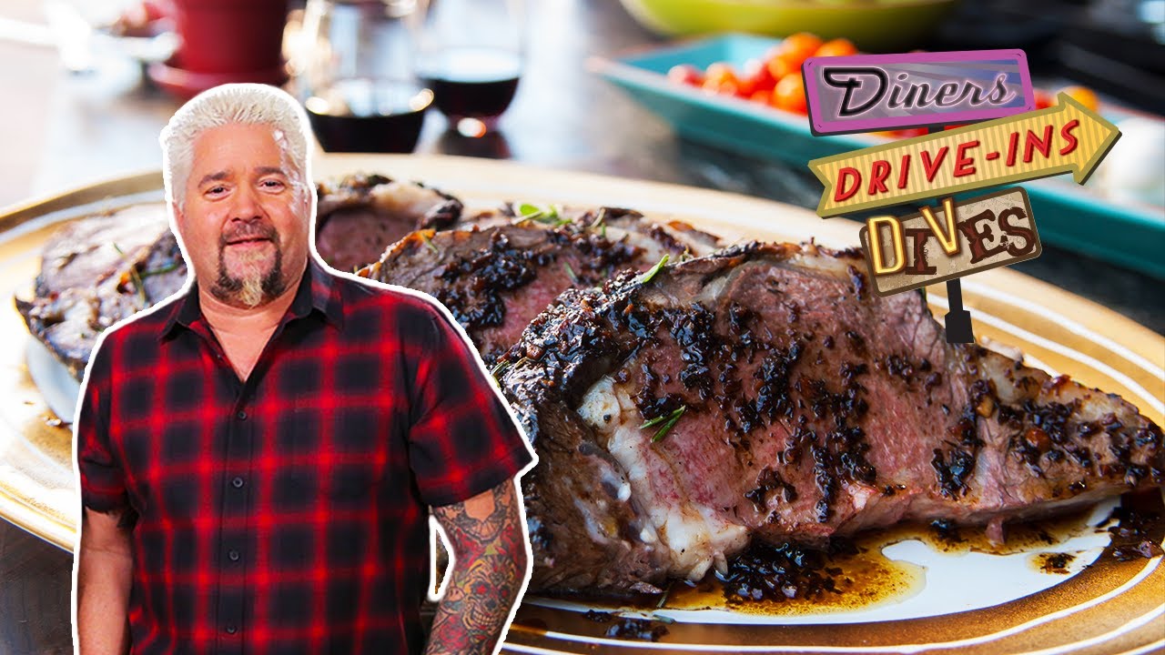Guy Fieri's Smoked Prime Rib With Brown Butter Garlic Sauce Guy's Big