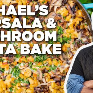 Michael Symon's Marsala and Mushroom Pasta Bake | Symon Dinner's Cooking Out | Food Network