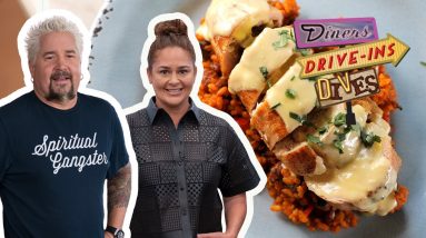 Guy Fieri Eats Sous Vide Chicken with Trifongo | Diners, Drive-Ins and Dives | Food Network