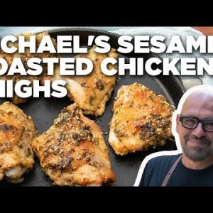 Michael Symon's Sesame Roasted Chicken Thighs | Symon Dinner's Cooking Out | Food Network