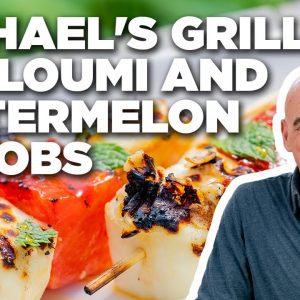 Michael Symon's Grilled Halloumi and Watermelon Kebobs | Symon Dinner's Cooking Out | Food Network