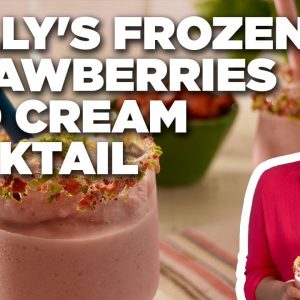 Molly Yeh's Frozen Strawberries and Cream Cocktail | Girl Meets Farm | Food Network