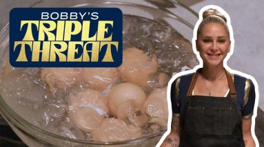 Brooke Williamson's Boiled Egg Hack | Bobby's Triple Threat | Food Network