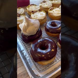 Chocolate + Meringue Doughnuts | Food Network
