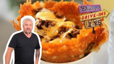 Guy Fieri Eats a Cheesesteak Crepe | Diners, Drive-Ins and Dives | Food Network