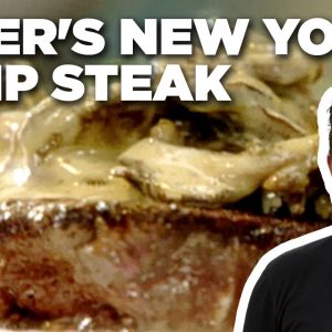 Tyler Florence's New York Strip Steak with Brandied Mushrooms | Tyler's Ultimate | Food Network