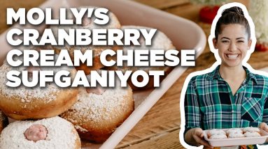 Molly Yeh's Cranberry Cream Cheese Stuffed Sufganiyot | Girl Meets Farm | Food Network