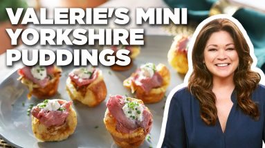 Valerie Bertinelli's Yorkshire Puddings with Roast Beef and Quick Caramelized Onions | Food Network