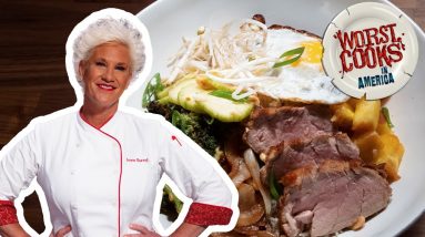 Anne Burrell's Marinated Pork Tenderloin Rice Bowl | Worst Cooks in America | Food Network