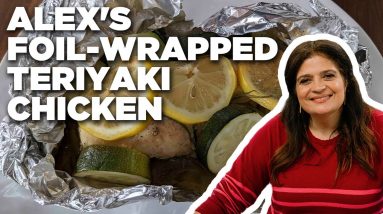 Alex Guarnaschelli's Foil-Wrapped Teriyaki Chicken with Scallions and Lemon | Food Network