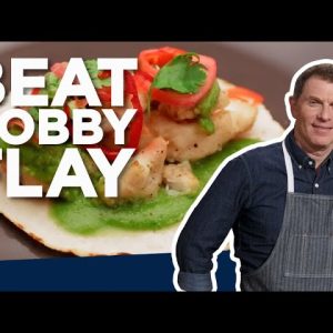 Bobby Flay Makes Crispy Grouper and Blue Crab Tacos | Beat Bobby Flay | Food Network