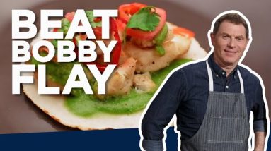 Bobby Flay Makes Crispy Grouper and Blue Crab Tacos | Beat Bobby Flay | Food Network