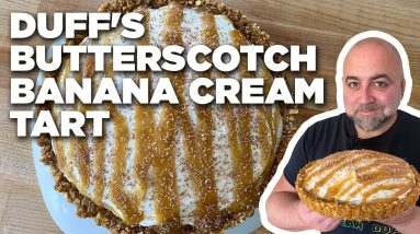 Duff Goldman's Pretzel-Crusted Butterscotch Banana Cream Tart | Food Network