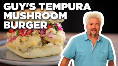 Guy Fieri's Tempura Mushroom Burger | Food Network