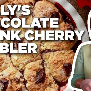 Molly Yeh's Chocolate Chunk Cherry Cobbler | Girl Meets Farm | Food Network