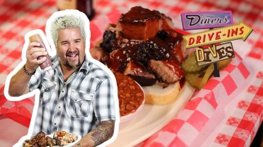 Guy Fieri Eats Brisket Burnt Ends in Kansas City | Diners, Drive-Ins and Dives | Food Network