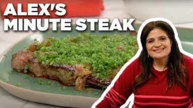 Alex Guarnaschelli's Minute Steak with Quickie Cognac Sauce | Food Network