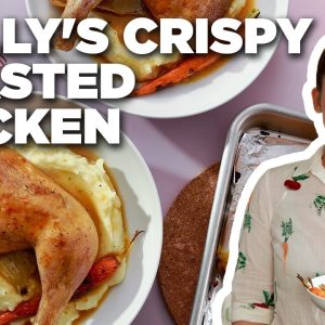 Molly Yeh's Crispy Roasted Chicken with Carrots and Potatoes | Girl Meets Farm | Food Network