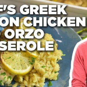 Jeff Mauro's Greek Lemon Chicken and Orzo Casserole | The Kitchen | Food Network