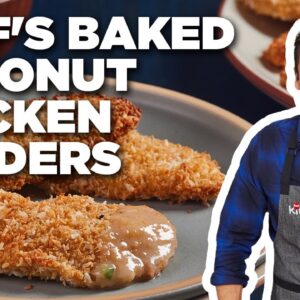 Jeff Mauro's Baked Coconut Chicken Tenders with Mango Chutney Dipping Sauce | Food Network