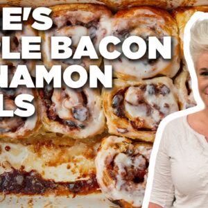 Anne Burrell's Maple Bacon Puff Pastry Cinnamon Rolls | Food Network