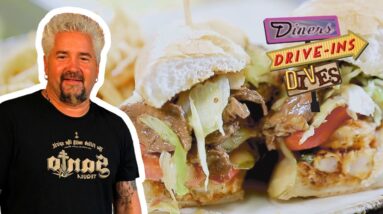 Guy Fieri Eats the Black & Gold Po' Boy in San Diego | Diners, Drive-Ins and Dives | Food Network