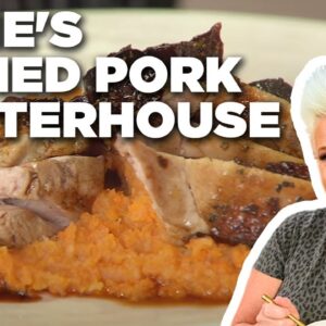 Anne Burrell's Brined Pork Porterhouse | Secrets of a Restaurant Chef | Food Network